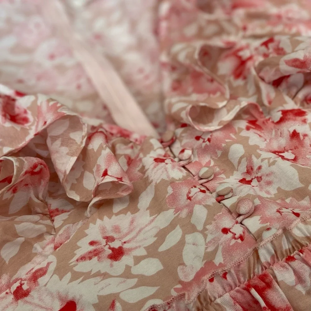 🌸 Storia, Prosecco Rosé Ruffled Mini Dress - Picture 10 of 16